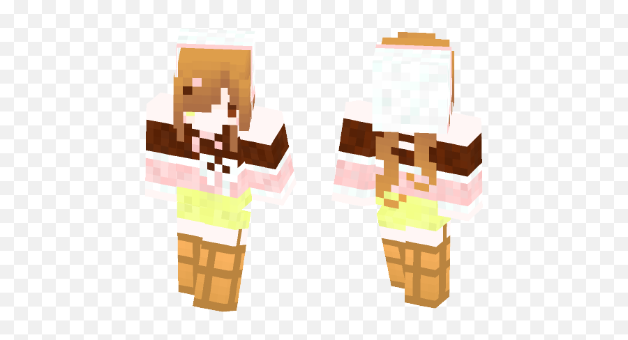 Download Dessert Girl - Ice Cream Minecraft Skin For Free Emoji,Shirts With Cuteice Cream Emojis On Them