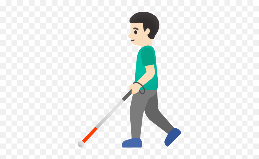 U200d Man With White Cane Light Skin Tone Emoji,Sports Emojis Without Background