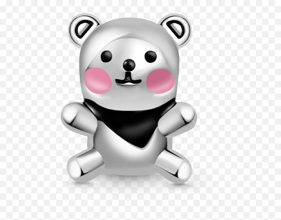 Cute Bear Charm Bead 925 Sterling Silver Gift For Valentineu0027s Day Emoji,Lucky Charm Emoji