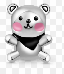 Cute Bear Charm Bead 925 Sterling Silver Gift For Valentineu0027s Day Emoji,Lucky Charm Emoji