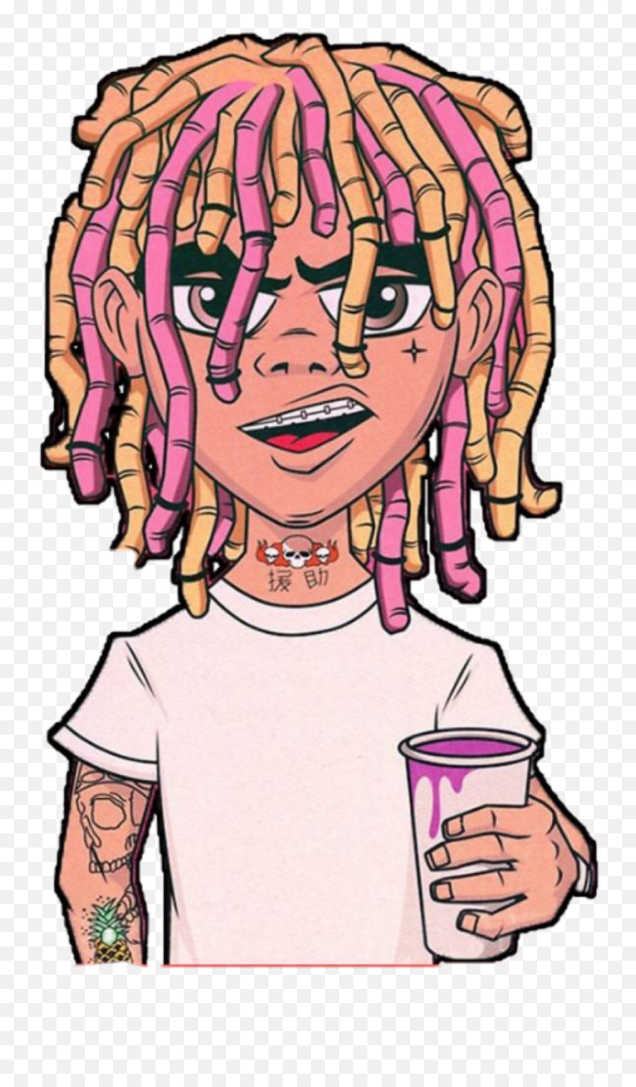 Lil Pump Anime Esketit Clipart - Lil Pump Cartoon Emoji,Lil Pump Emoji