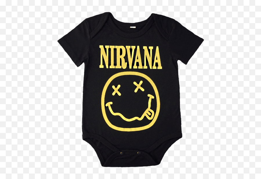 Black Baby Bodysuit - Nirvana 1 Logo Png Emoji,Yolo Emoticon