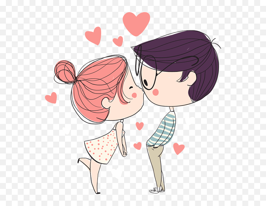 Couple Love Romance Cute Woman Man Sticker By Amanda - Drawing Boyfriend Girlfriend Cartoon Emoji,Man Love Woman Emoji