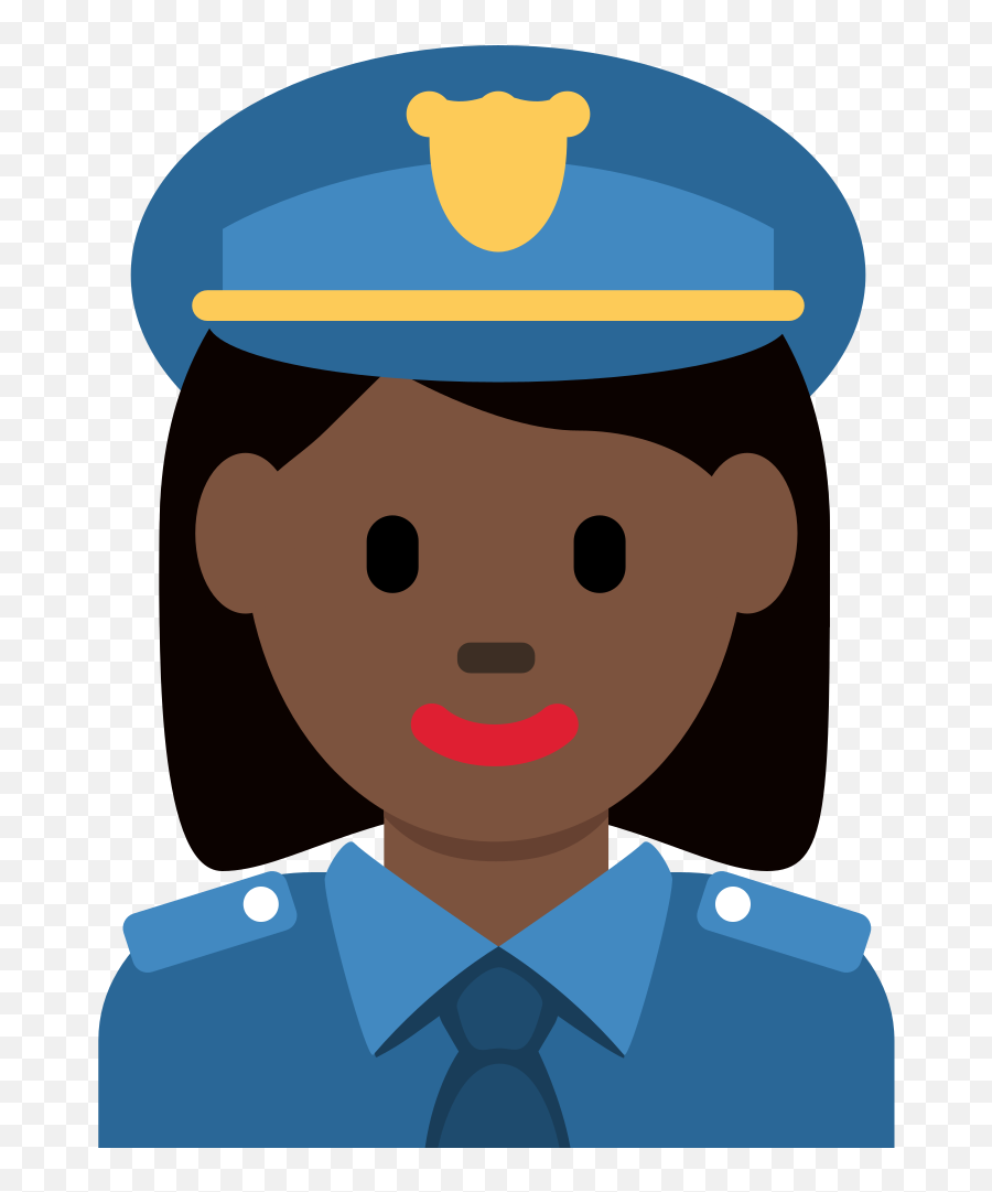 Man Police Officer Emoji With Dark Skin - Black Police Officer Emoji,Police Emoji