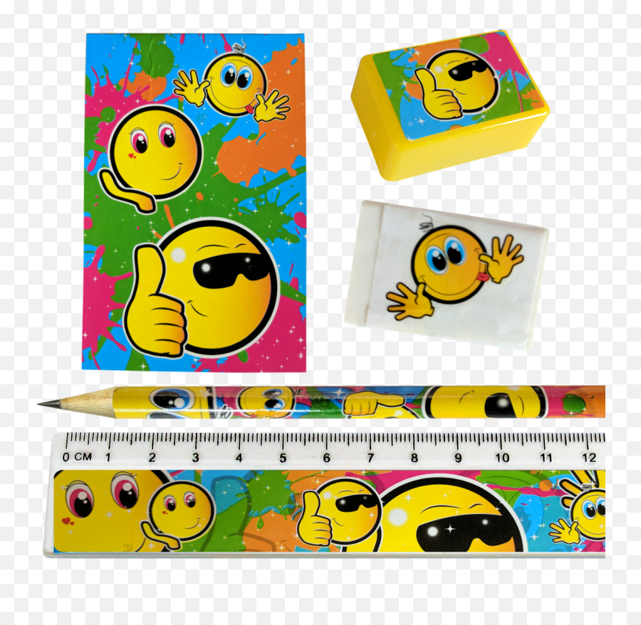 Happy Face - Dot Emoji,Emoticon Erasers