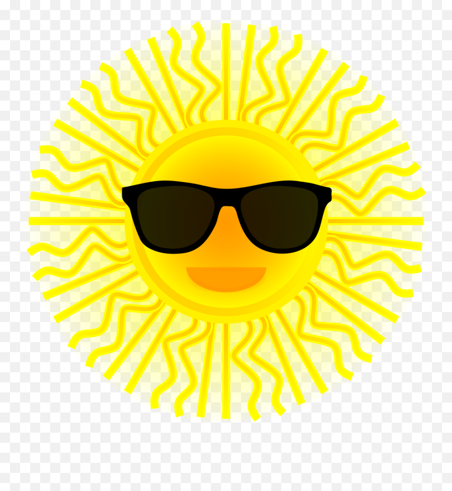 Animated Sun With Sunglasses - Clip Art Library Public Domain Sun Clip Art Emoji,M9 Emoticon