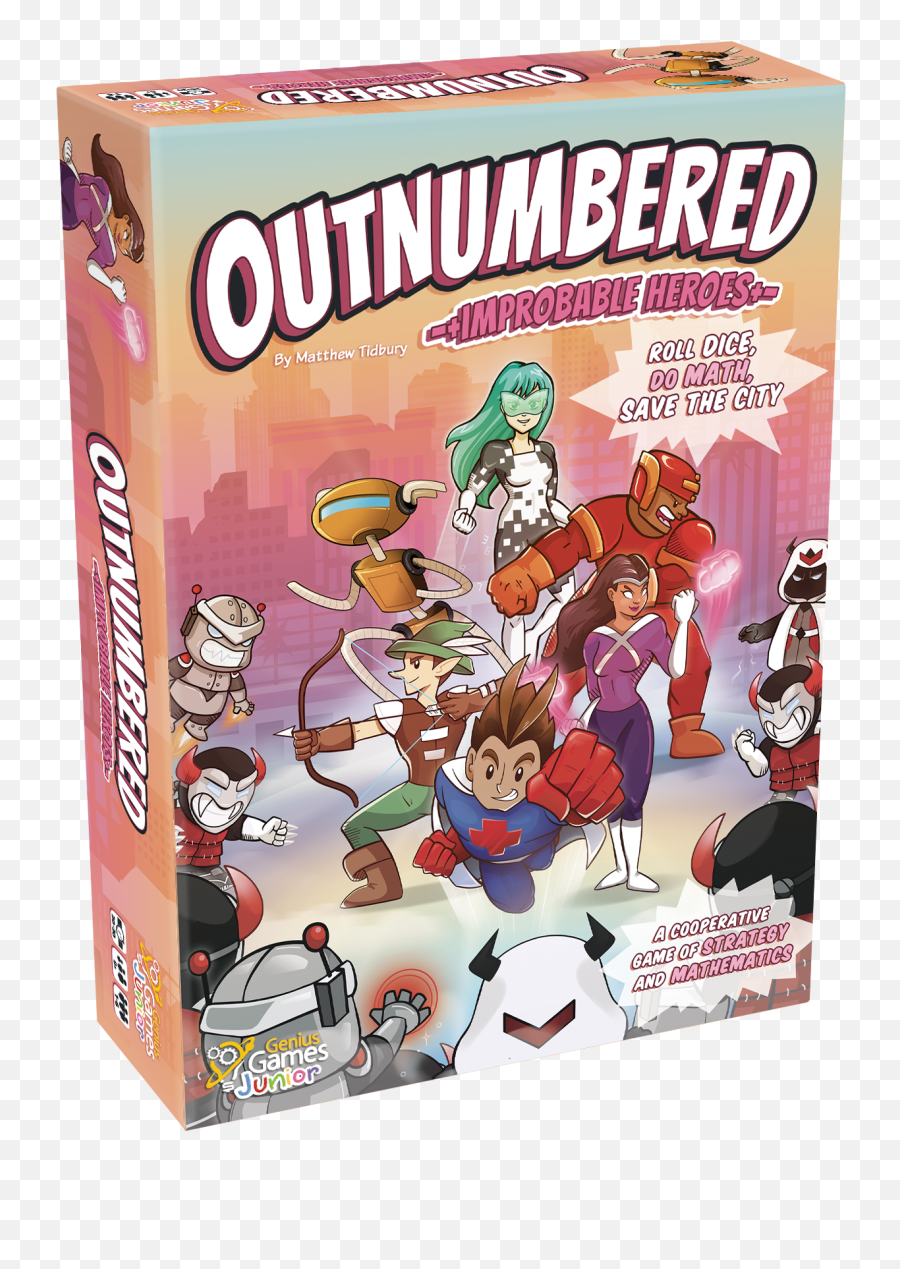Pre - Order Outnumbered Improbable Heroes A Cooperative Superhero Math Game Roll Dice Do Math Save The City Strategy Game Comic Style Emoji,Superhero Emotion Cards