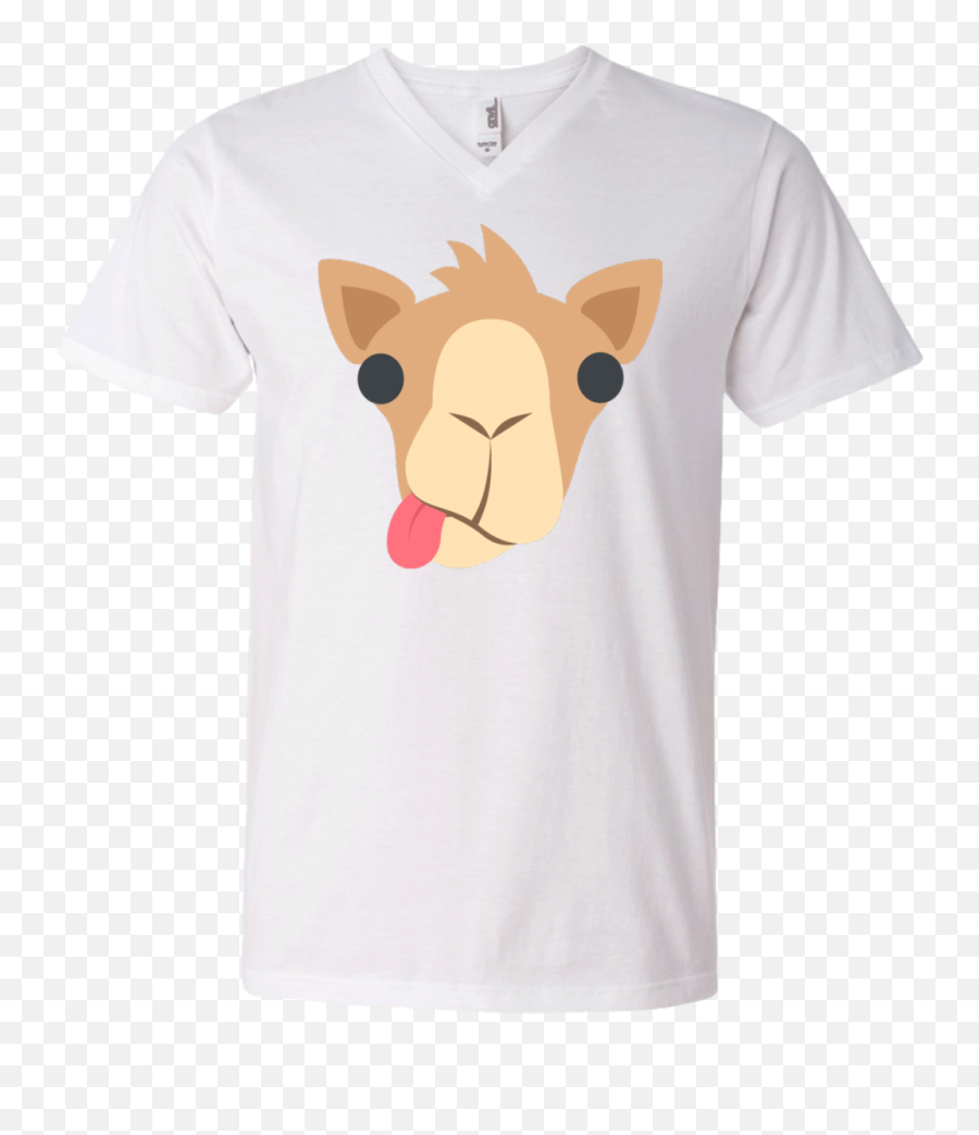 Funny Camel Face Emoji Menu0027s V - Neck Tshirt U2013 Wind Vandy Short Sleeve,Neck Emoji