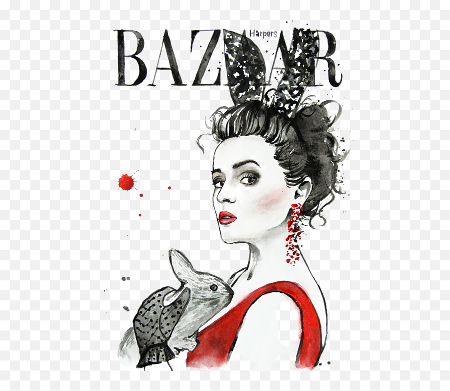 Helena Bonham Carter Weekender Tote Bag - Stylish Fashion Magazine Illustration Emoji,Drawing Of A Mask To Hide Emotions