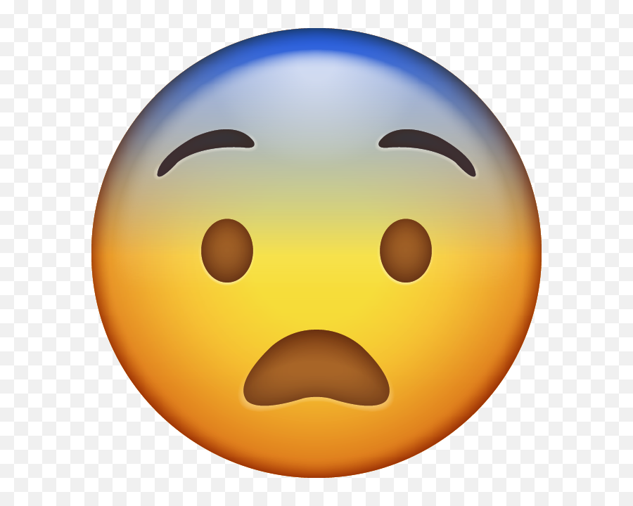 Fearful Emoji Download Iphone Emojis - Fearful Face Emoji Png,Scared Face Emoji
