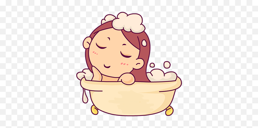 Girl Woman Character Multicolor Bath Sticker By Amanda - Happy Emoji,Girl Bathroom Emoji Transparent