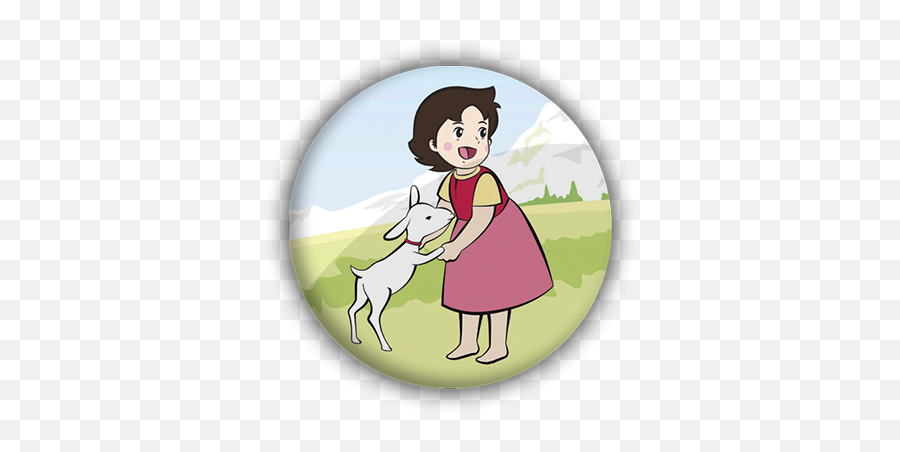 Chapas Dibujos Animados - Heidi Cartoon Pictures With Goat Emoji,Emoticon Copito De Nieve