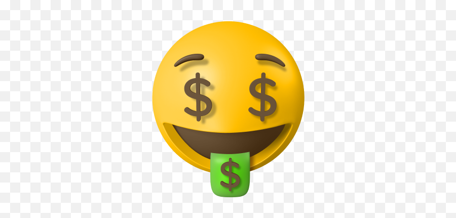 Emoji - Dollarv In Eyes Sticker,Emoji Faces 400 X 400