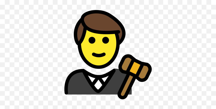 Man Judge Emoji - Judge,Justice Emoji