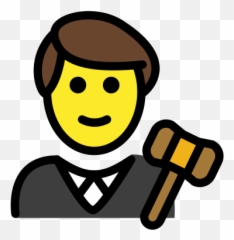 Man Judge Emoji - Judge,Justice Emoji