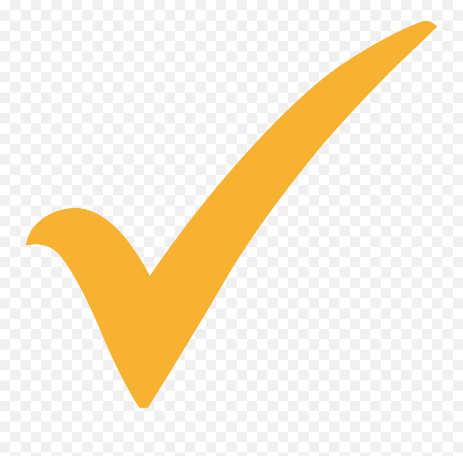 Yellow Check Mark Png Clipart - Orange Check Mark Png Emoji,Checkmark Emoji