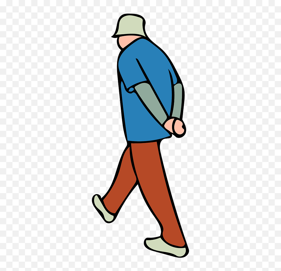 Old Man Walking Clipart - Png Download Full Size Clipart Emoji,Old Man With Cane Back Emoticon