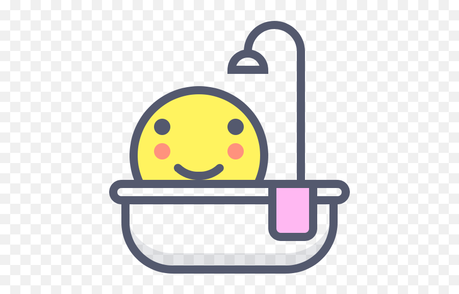 Bath Icons Emoji,Emoticon Taking A Bath