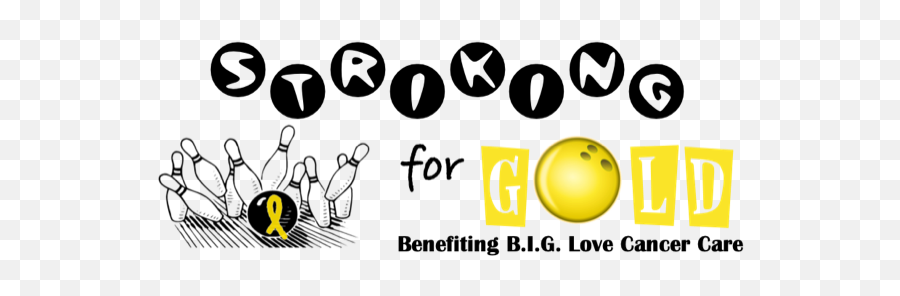 Striking For Gold - Big Love Cancer Care Dot Emoji,Bowling Emoticon