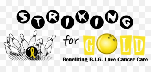 Striking For Gold - Big Love Cancer Care Dot Emoji,Bowling Emoticon