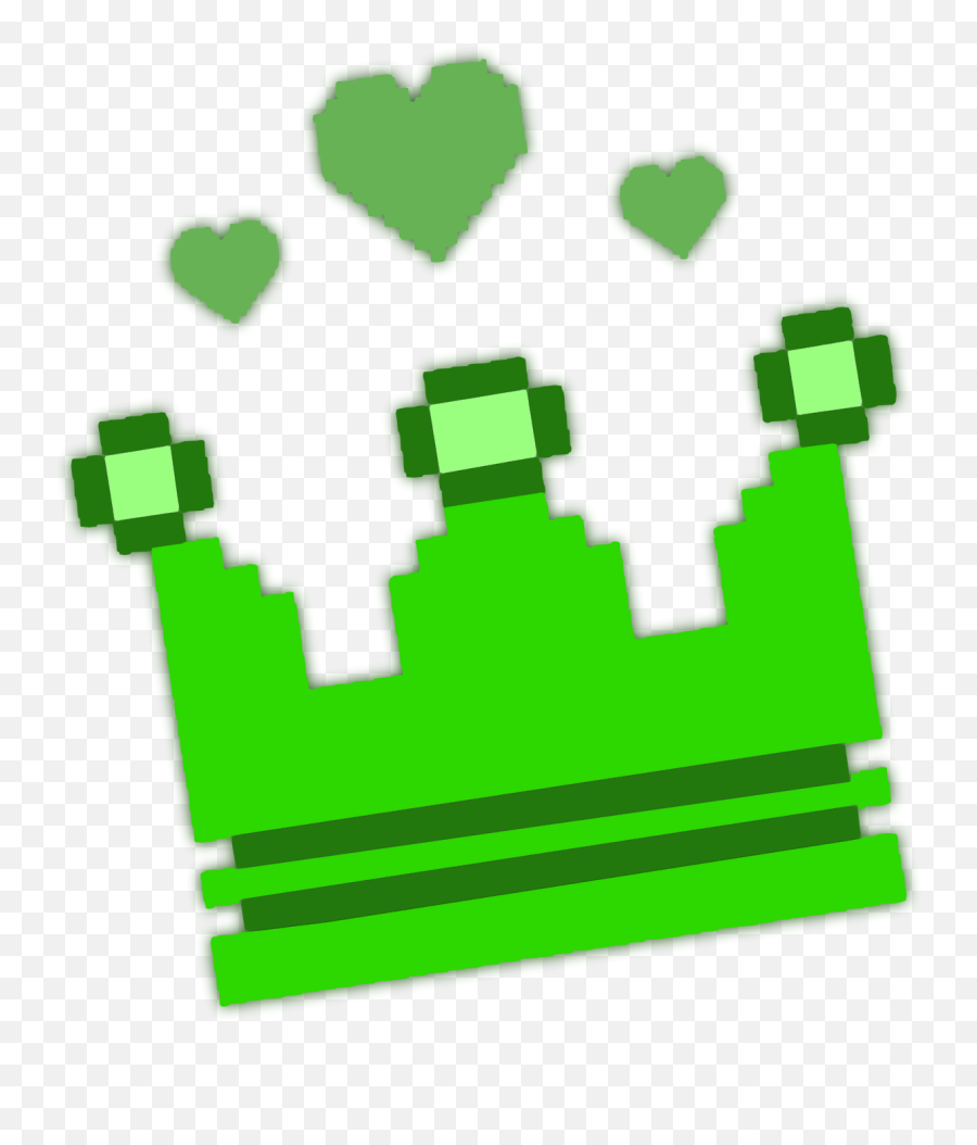 Download Hd Crown Hat Green Pixel Princess Prince Queen King Emoji,Princes Crown Emoji