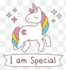 I Am Special Unicorn Wall Sticker - Am Special Unicorn Emoji,Unicorn Emoji Sticker