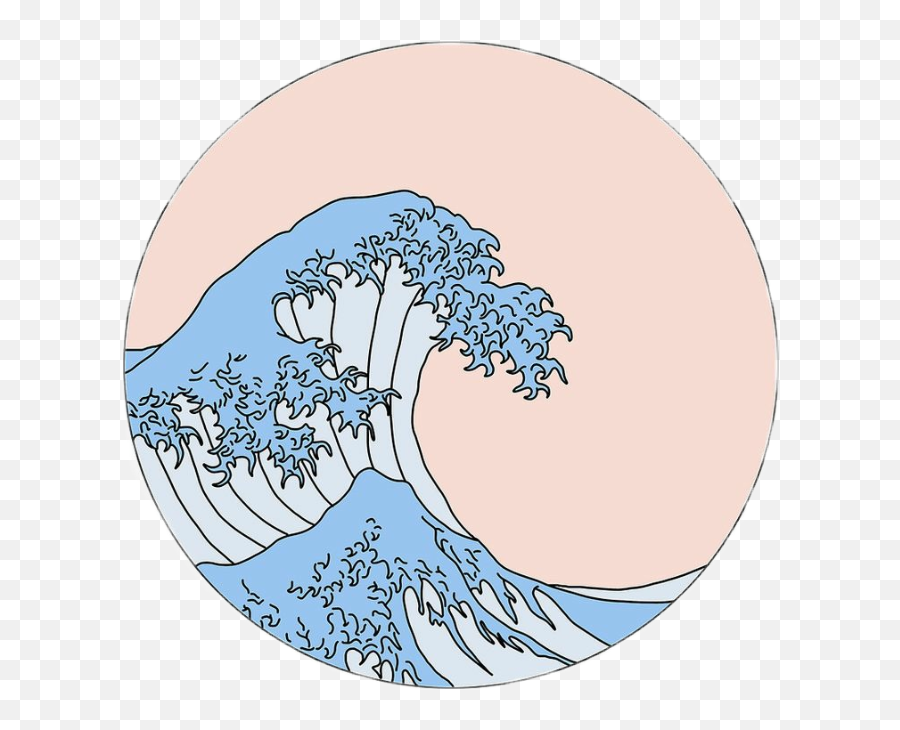 Emoji Waves Vague Ocean Sticker - Aesthetic Wave Sticker,Ocean Waves Emoji