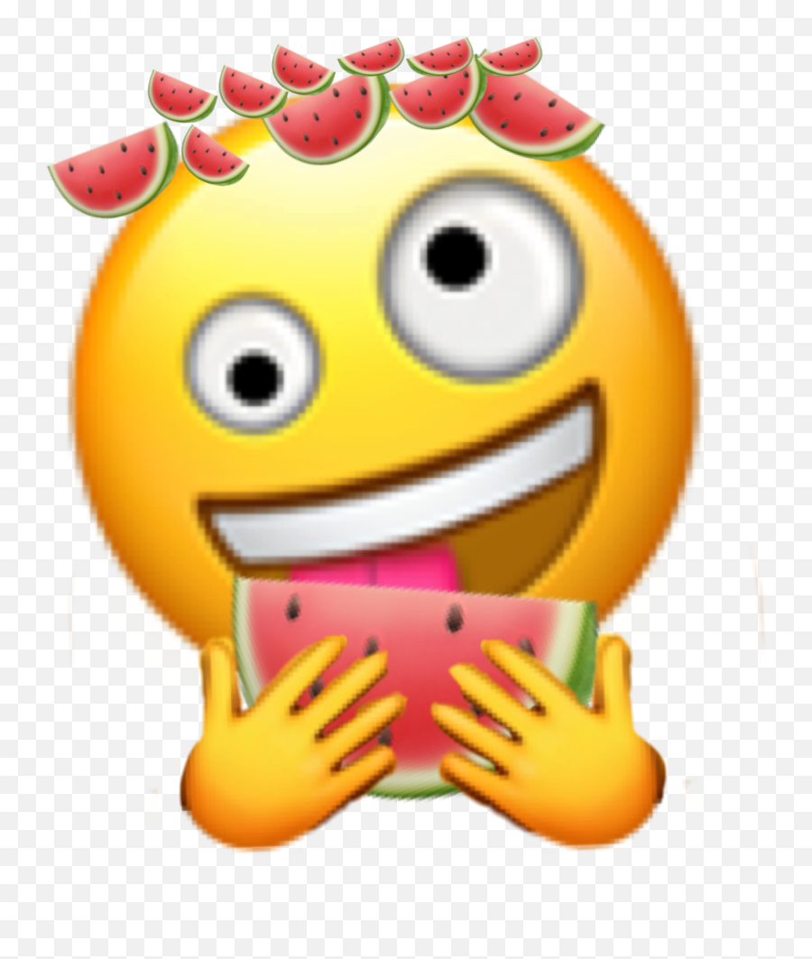 Emoji Emojis Watermelon Sticker By - Small Silly Face Emoji,Bored Emoji