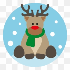 School Objects And Christmas - Rudolph Circle Emoji,Four Red Circles Emoji