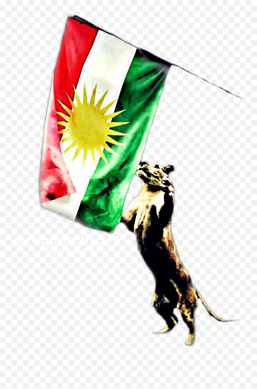 Kurdistan Kurdish Sticker By Tp Kurd - Flagpole Emoji,Flags Of The World Emoji