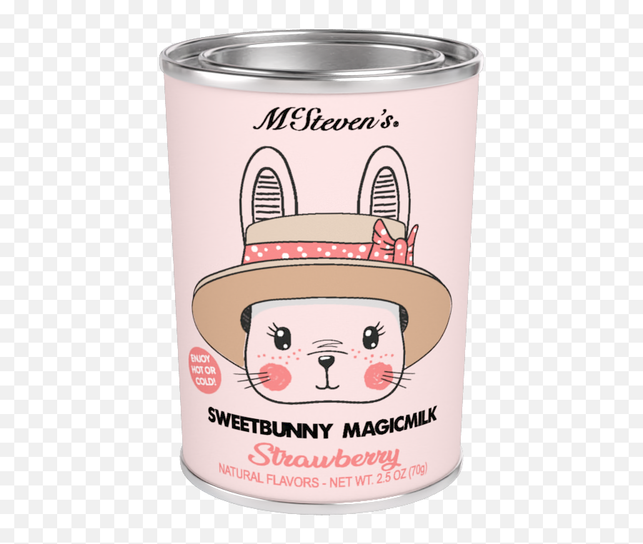 Magic Milk Mixer - Sweet Bunny Strawberry 25oz Oval Tin Sweetbunny Magicmilk Emoji,Milk Emoji