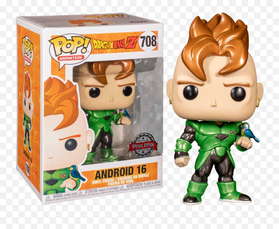 Dragon Ball Z - Android 16 Metallic Pop Vinyl Rsfun39946 Funko Pop Android 16 Emoji,Vinyl Toy + Change Emotions