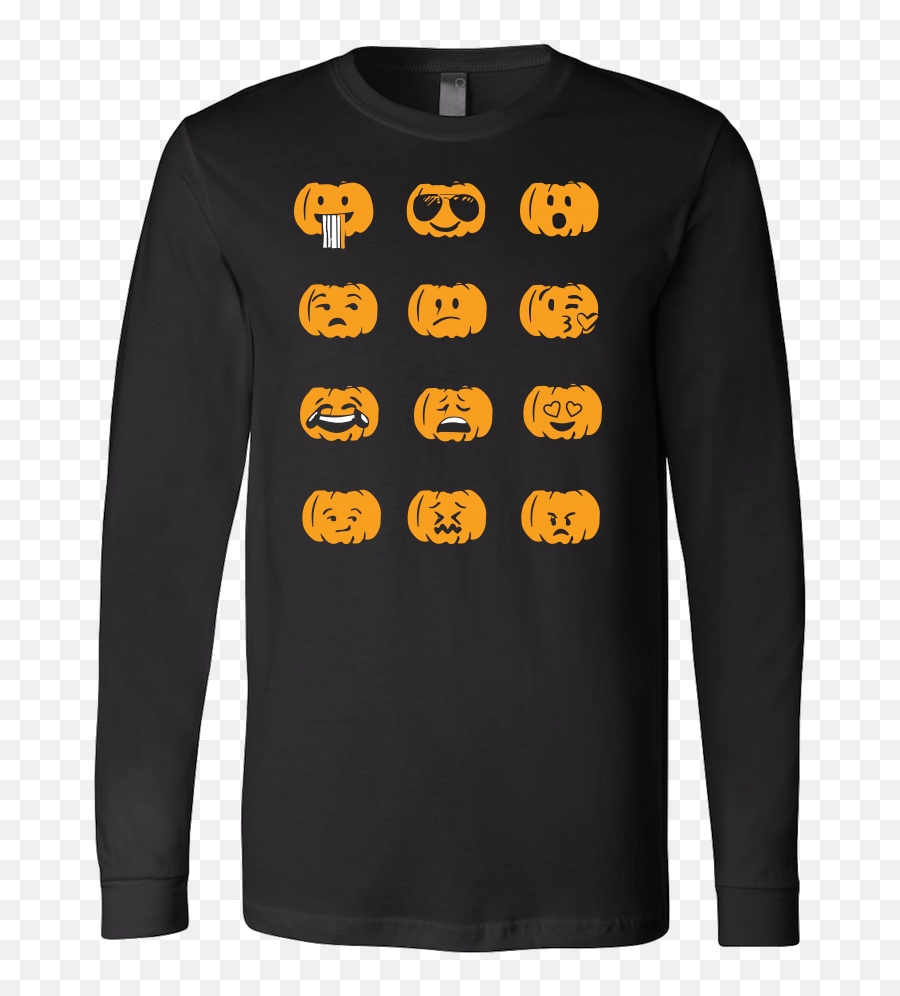 Halloween - Halloween Emojis Men Long Sleeve T Shirt Tl00707ls Waters 600e,Emojis Halloween Png