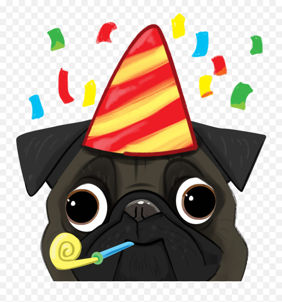 Blank Title - Home Pug Emojis,Cone Emoji