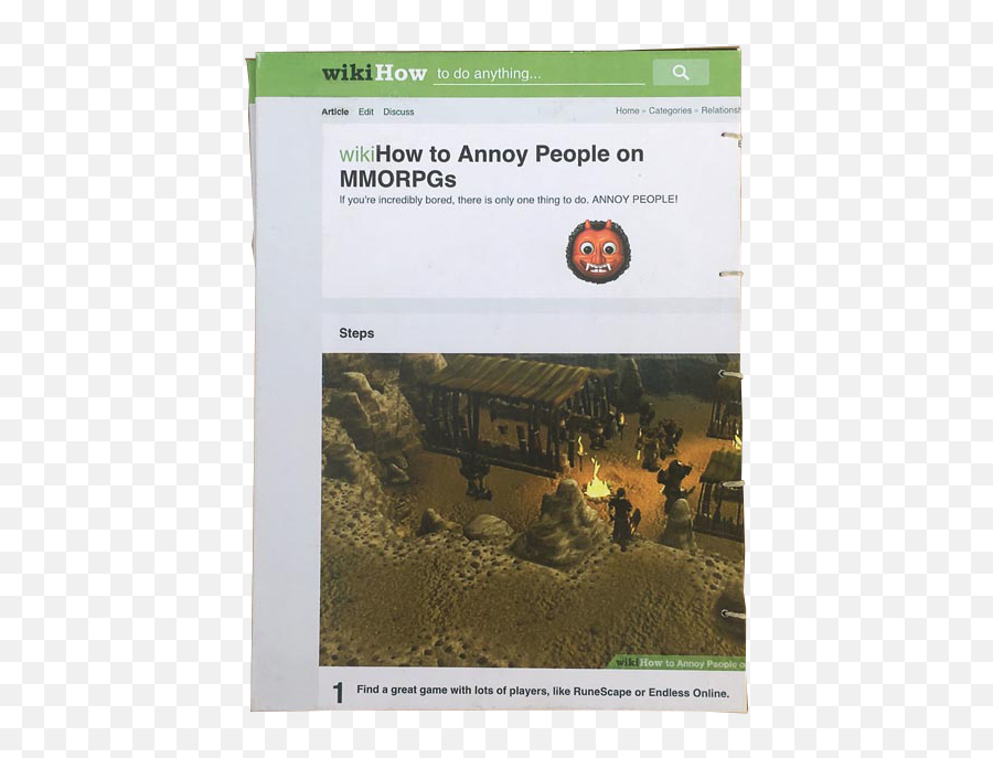 How To Annoy People On Mmorpgs A Book About Dealing With A - Soil Emoji,Emojis In Runescape