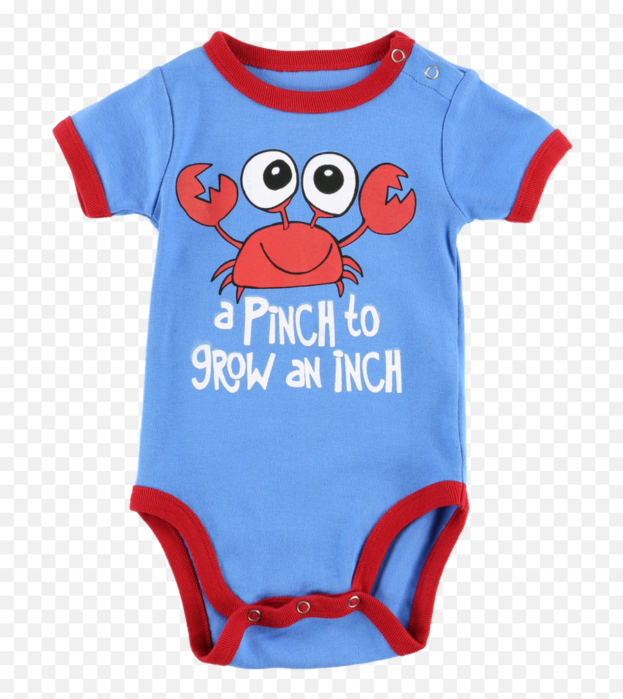 A Pinch To Grow An Inch Crab Onesie - Baby Grow Vest Emoji,Pinching Crab Emoticon