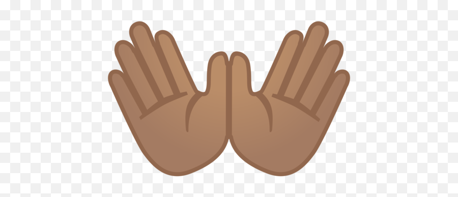 Medium Skin Tone Emoji - Desenho De Mãos Abertas,Hand Open Finger Emoji