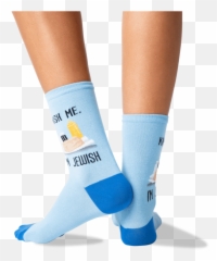 Womenu0027s Knish Me Crew Socks U2013 Hotsox - Unisex Emoji,Jewish Emojis Png