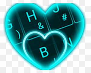 Live Neon Blue Heart Keyboard Theme Apk - Girly Emoji,Double Heart Iphone Emoji