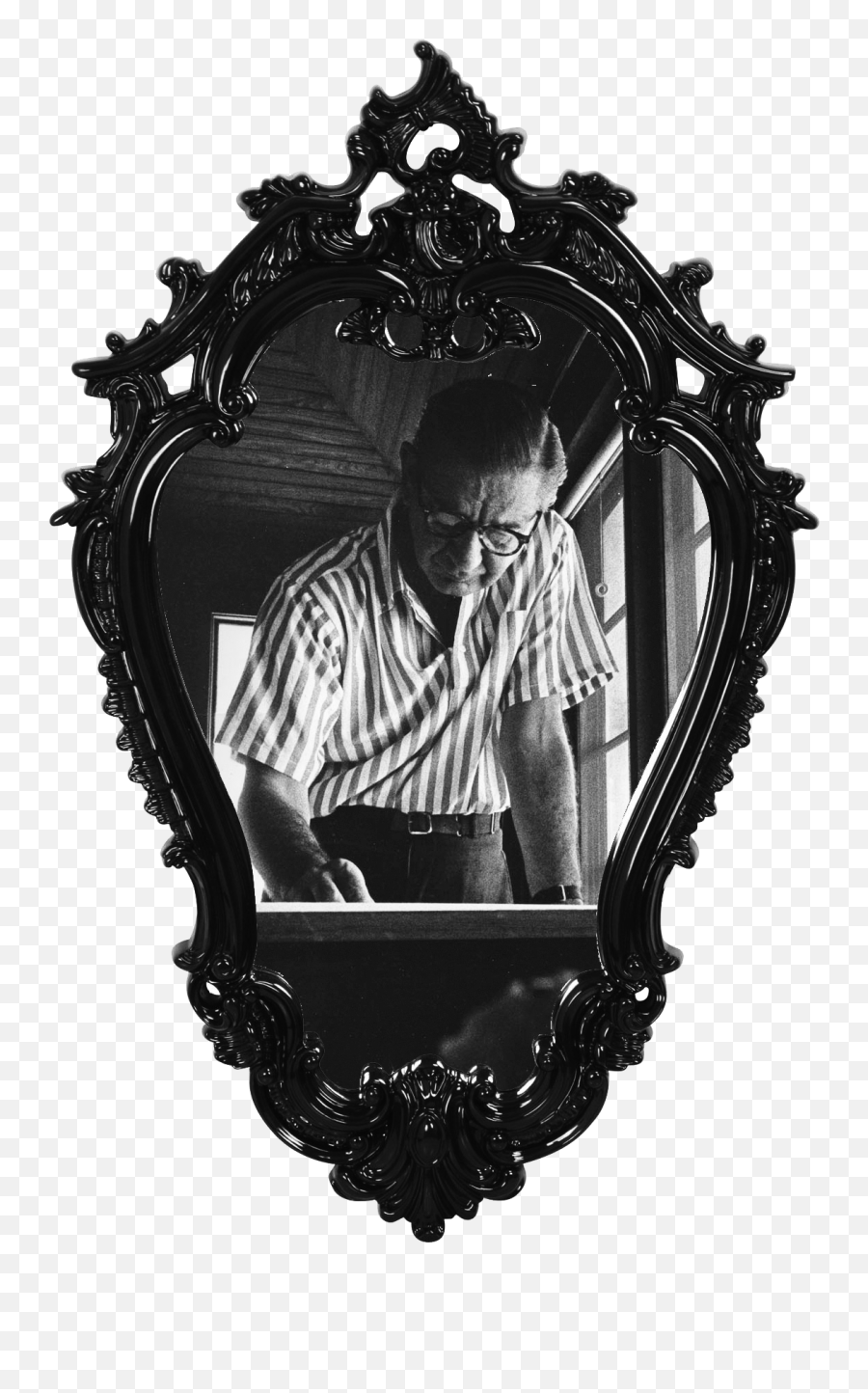 Chas Addams - Black Victorian Mirror Emoji,Hitchcock Used Emotion Rather Than Gorr