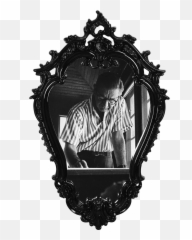 Chas Addams - Black Victorian Mirror Emoji,Hitchcock Used Emotion Rather Than Gorr