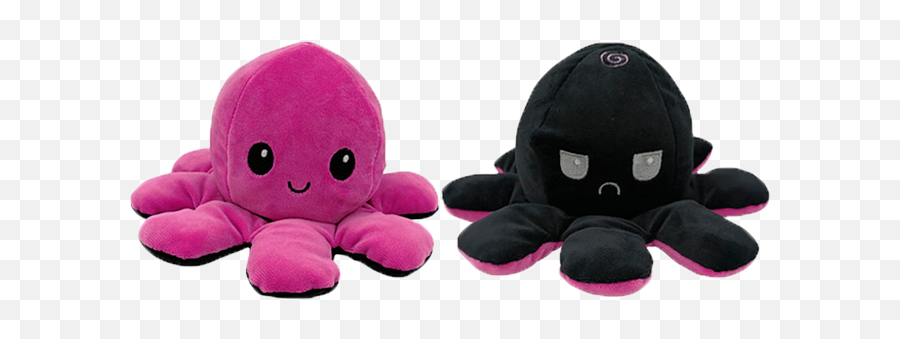 Moody Octopus Plushie - Reversible U2013 Octoplushies Emoji,Octopus Color To Emotion