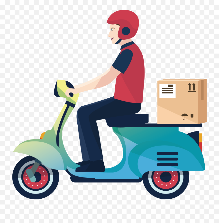 Delivery Motorcycle Courier Logistics - Motorcycle Delivery Png Emoji,Motorcycle Emoji