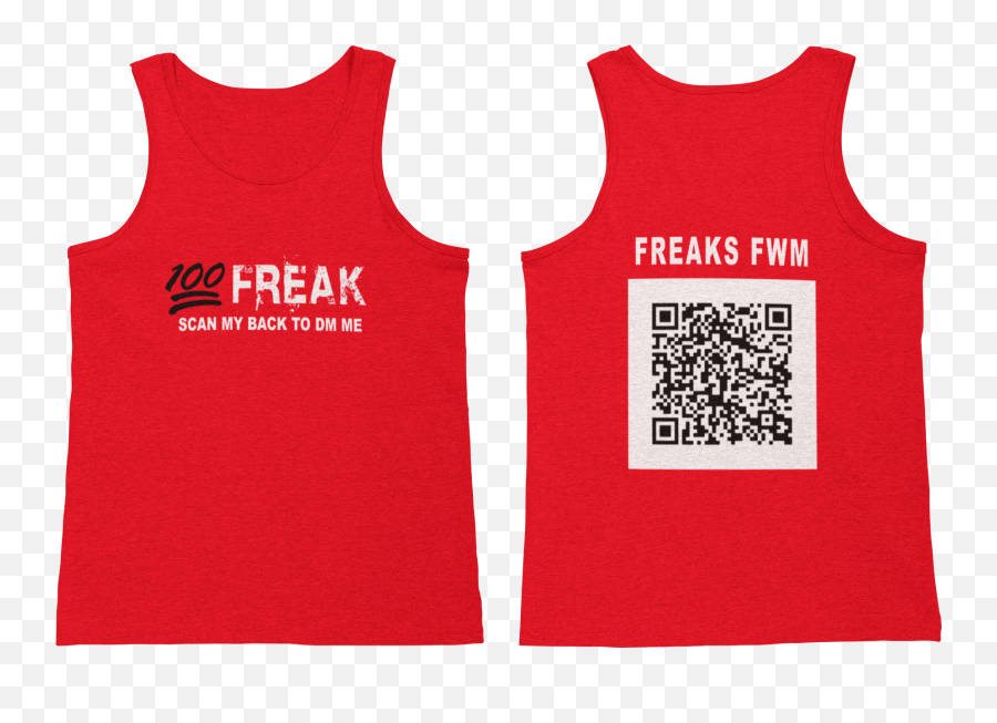 100 Freak Scannable Dm Me Tank Top Unisex U2013 Thotswag Emoji,Freak Out Face Emoji