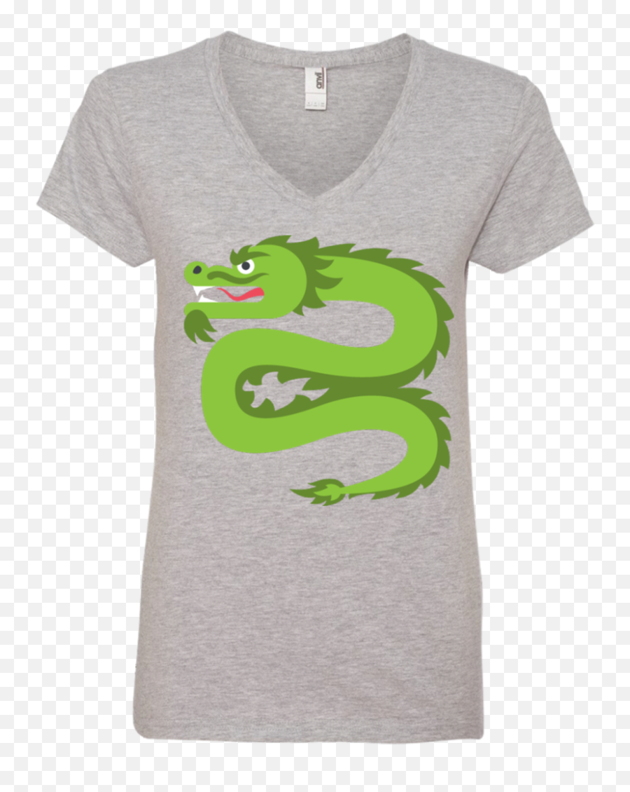 Dragon Emoji Ladies V,Dragon Emoji