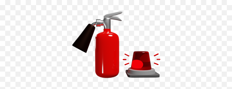 Premium Red Extinguisher And Alert Siren Light 3d Emoji,Alert Emoji Png