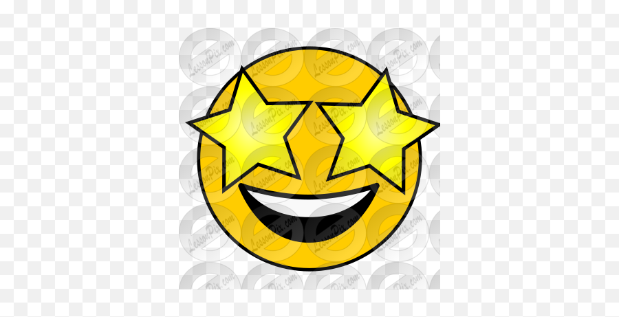Amazed Picture For Classroom Therapy Use - Great Amazed Emoji,Star Emojie Face