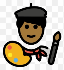 Artist Emoji Clipart - Artist Emoji Png,Easel Emoji
