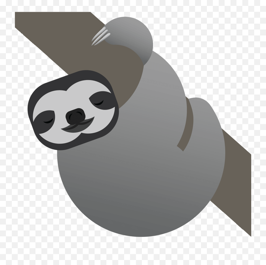 Sloth Hugging Tree Clipart - Pygmy Sloth Emoji,Is There A Sloth Emoji