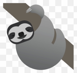 Sloth Hugging Tree Clipart - Pygmy Sloth Emoji,Is There A Sloth Emoji